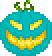 Cyan Pumpkin Head